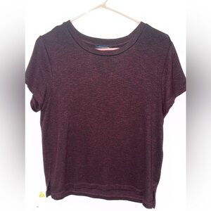 American Eagle Outfitters Burgundy Short Sleeve Tee